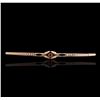 Image 1 : 14KT Rose Gold 0.17 ctw Ruby and Pearl Antique Pin