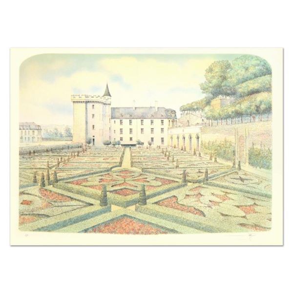 Rolf Rafflewski,  Chateau Villandry Gardens  Limited Edition Lithograph, Numbere