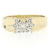 Image 1 : 14k Two Tone Gold 0.30 ctw Illusion Set Solitaire Diamond Engagement Ring