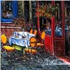 Image 2 : Anatoly Metlan, "Outdoor Cafe" Hand Signed Limited Edition Serigraph on Paper wi