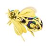 Image 2 : Multi-Colored Gemstone Bee Pin - 14KT Yellow Gold