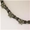 Image 2 : Judith Jack 16" Sterling Silver Marcasite Flower Cluster Chain Necklace w/ Box