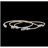 Image 3 : 3.34 ctw Diamond Bangle Bracelets - 14KT Yellow, White, and Rose Gold