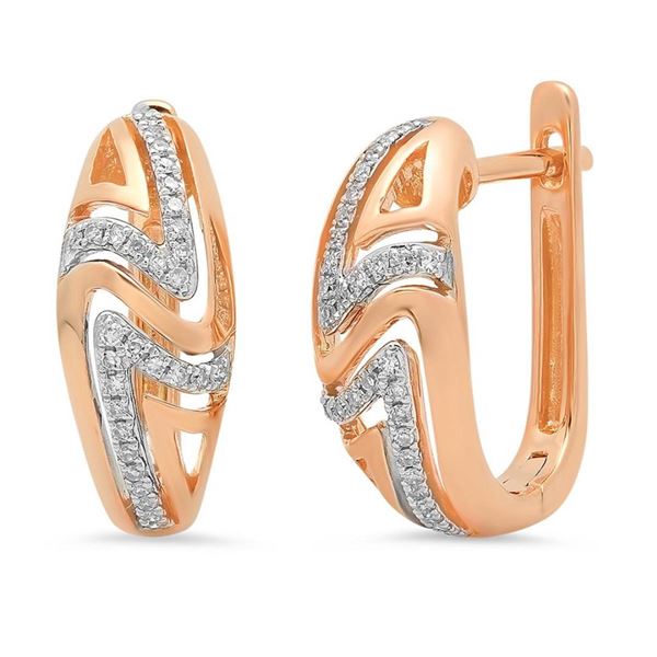 14k Gold 0.14CTW Diamond Earrings, (I1)