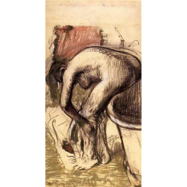 Edgar Degas - Female On The Tub Edge, Her Legs Drying #1