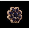Image 1 : 14KT Rose Gold 9.91 ctw Sapphire Ring