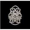 Image 2 : 14KT White Gold 1.11 ctw Diamond Ring