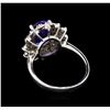 Image 3 : 3.08 ctw Tanzanite and Diamond Ring - 14KT White Gold