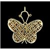 Image 2 : 7.00 ctw Diamond Butterfly Pendant - 18KT Yellow Gold