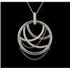 Image 1 : 14KT White Gold 1.06 ctw Diamond Pendant With Chain