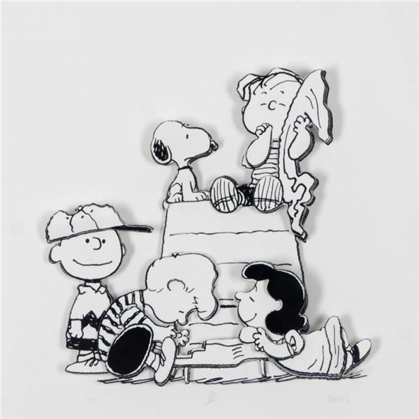 Peanuts,  Family  Hand Numbered Limited Edition 3D Decoupage with Certificate of