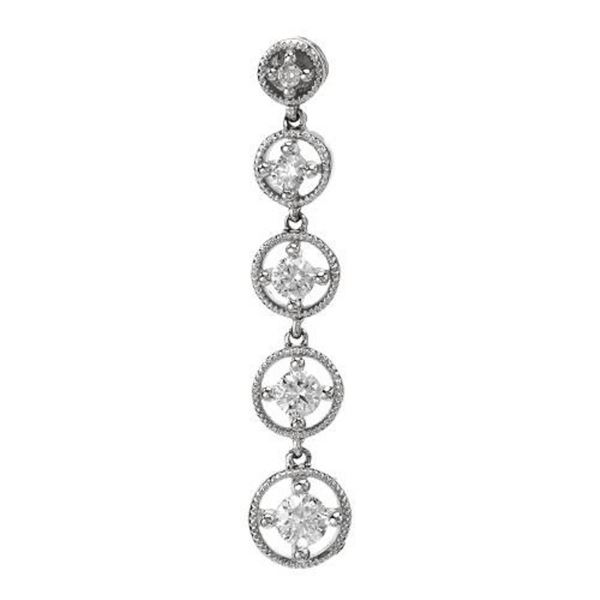 14k White Gold 0.50 ctw Diamond Pendant, (I1/G-H)