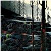 Image 2 : Eyvind Earle (1916-2000), "Dawns First Light" Limited Edition Serigraph on Paper