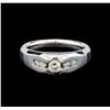 Image 2 : 14KT White Gold 0.55 ctw Diamond Ring