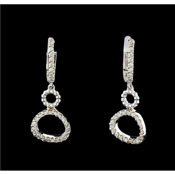 0.38 ctw Diamond Earrings - 14KT White Gold