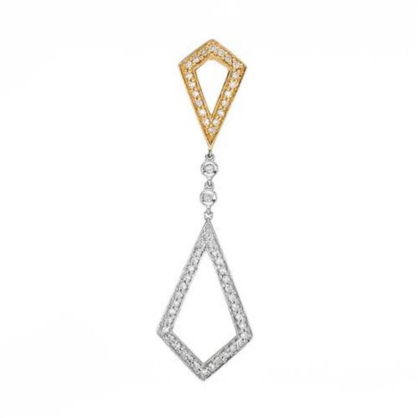 14k Yellow Gold 0.24CTW Diamond Pendant, (SI2-SI3/G-H)