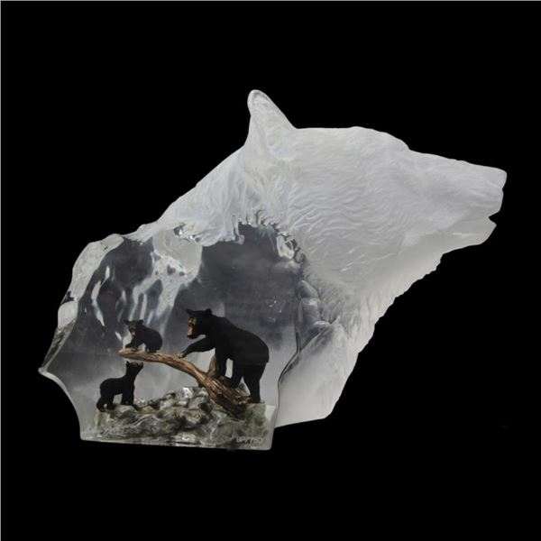 Kitty Cantrell,  Black Bear Clan  Limited Edition Mixed Media Lucite Sculpture w