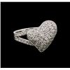 Image 1 : 14KT White Gold 1.01 ctw Diamond Ring