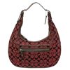 Image 1 : Coach Burgundy Monogram Canvas Brown Leather Shoulder Bag
