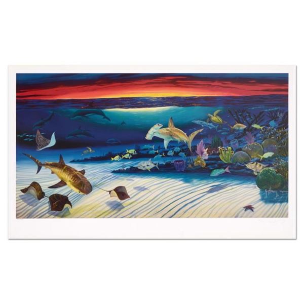 Wyland, "Sea Life Below" Limited Edition Lithograph, Numbered and Hand Signed wi