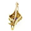 Image 5 : 15k Yellow Gold .64 ctw Old Cut Amethyst & Seed Pearl Brooch Pin