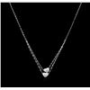 Image 2 : 0.40 ctw Diamond Heart Necklace - 14KT White Gold