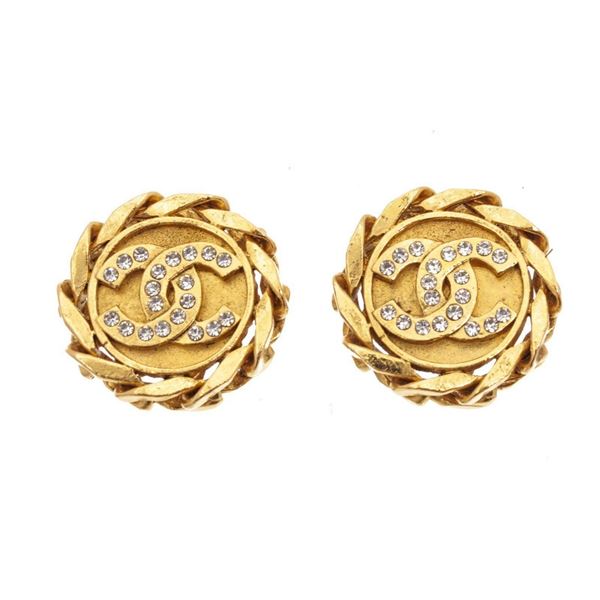 Chanel Gold CC Earrings