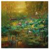 Image 1 : Ming Feng, "Golden Lily Pads" Hand Embellished Limited Edition on Canvas, Number