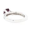 Image 3 : 2.06 ctw Square Cushion Mixed Lavender Spinel And Round Brilliant Cut Diamond Ri