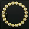 Image 1 : 18k Yellow Gold .60 ctw 20 Bezel Set Round Diamond Circle of Life Pin Brooch 23m