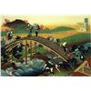 Image 1 : Hokusai - Travellers on the Bridge Near the Waterfall of Ono