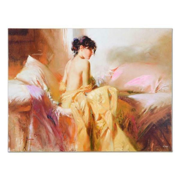 Pino (1939-2010), "Royal Beauty" Artist Embellished Limited Edition on Canvas (4