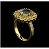 Image 4 : 14KT Yellow Gold 2.27 ctw Aquamarine and Diamond Ring