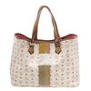Image 1 : MCM White Large Lion Shopper Tote Bag