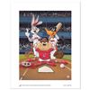 Image 1 : "At the Plate (Indians)" Numbered Limited Edition Giclee from Warner Bros. with