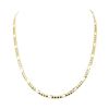 Image 1 : 24 Inch Figaro Chain - 14KT Yellow Gold