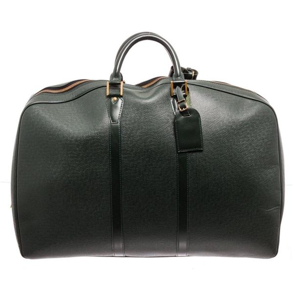 Louis Vuitton Dark Green Leather Kendall GM Handbag