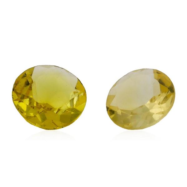 1.18 ctw.Natural Round Cut Citrine Quartz Parcel of Two