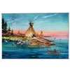 Image 1 : "Tipi Territory" Limited Edition Giclee on Canvas by Martin Katon, Numbered and