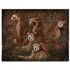 Image 1 : Vera V. Goncharenko, "Leopards" Hand Signed Limited Edition Giclee on Canvas wit
