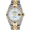 Image 4 : Rolex Mens 36 Datejust MOP Diamond & Sapphire Lugs 36MM Oyster Perpetual