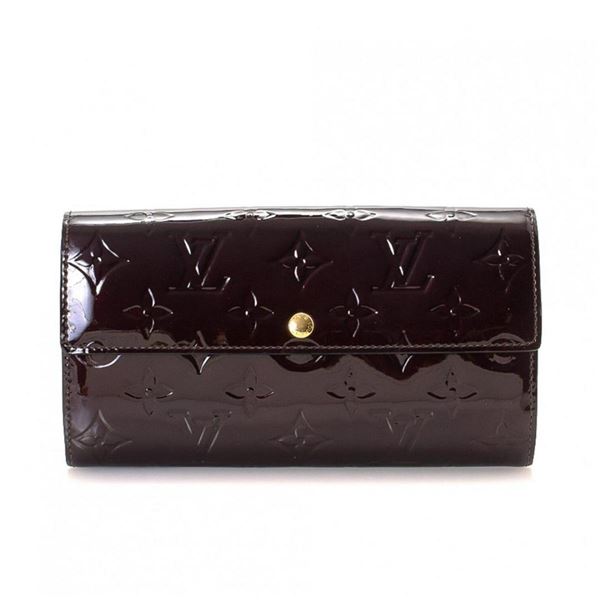 Louis Vuitton Amarante Vernis Leather Sarah Wallet