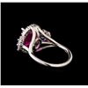 Image 3 : 14KT White Gold 2.62 ctw Tourmaline, Sapphire and Diamond Ring