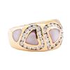 Image 1 : 0.95 ctw Diamond and Mother of Pearl Ring - 14KT Rose Gold