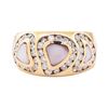 Image 2 : 0.95 ctw Diamond and Mother of Pearl Ring - 14KT Rose Gold