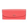 Image 1 : Coach Pink Crossgrain Leather Soft Wallet