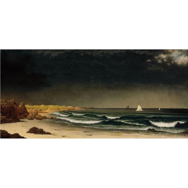 Martin Johnson Heade - Approaching Storm on Beach Near Newport