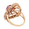 Image 3 : 3.52 ctw Rectangular Cushion Mixed Purple Sapphire And Baguette Cut (Tapered) Di