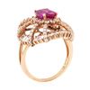 Image 4 : 3.52 ctw Rectangular Cushion Mixed Purple Sapphire And Baguette Cut (Tapered) Di