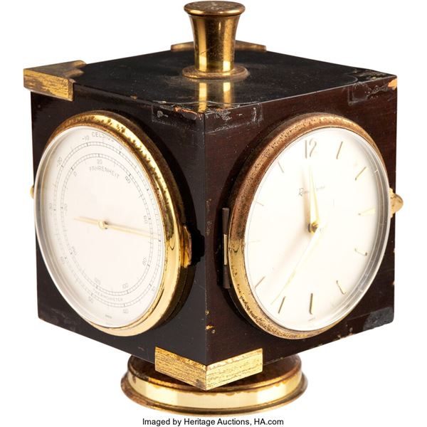 Marlene Dietrich Owned Rotating Desktop Timepiece. A rotating desktop timepiece